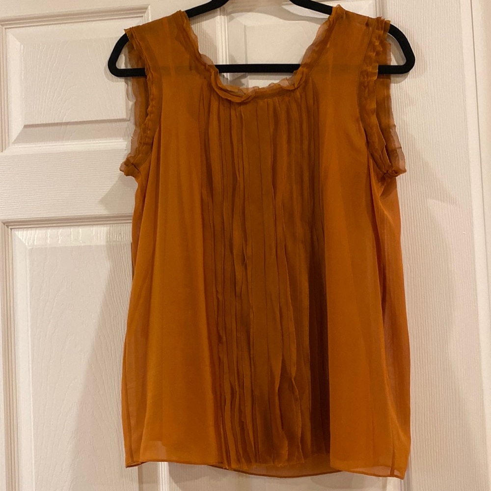 Silk DKNY pleated top